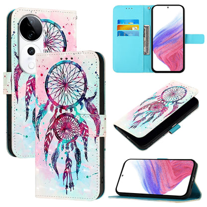 vivo S19 Pro Leather Flip Phone Case with 3D Painted Design, Card Holder, Wallet & Stand Function - Durable Protection & Easy Access