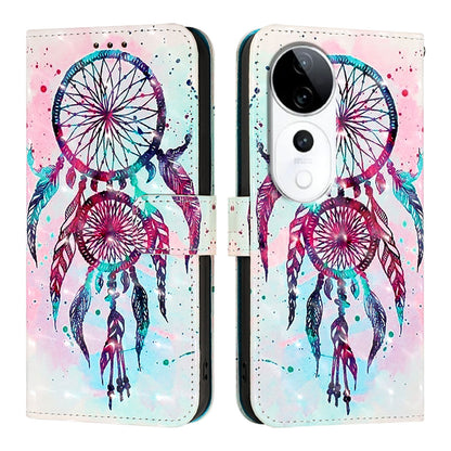 vivo S19 Pro Leather Flip Phone Case with 3D Painted Design, Card Holder, Wallet & Stand Function - Durable Protection & Easy Access