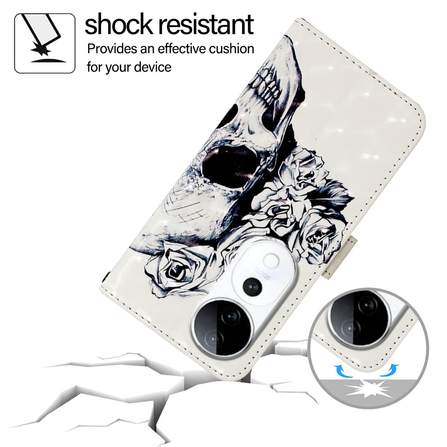 vivo S19 Pro Leather Flip Phone Case with 3D Painted Design, Card Holder, Wallet & Stand Function - Durable Protection & Easy Access