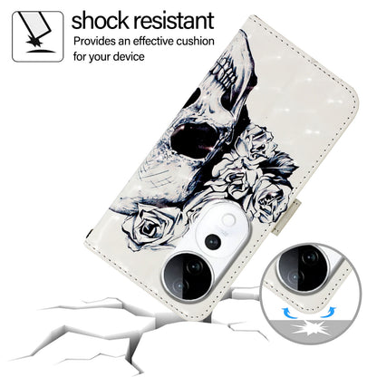 vivo S19 Pro Leather Flip Phone Case with 3D Painted Design, Card Holder, Wallet & Stand Function - Durable Protection & Easy Access