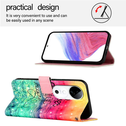 vivo S19 Leather Flip Phone Case with 3D Painted Design, Card Holder, Wallet & Stand Function - Durable Protection & Easy Access