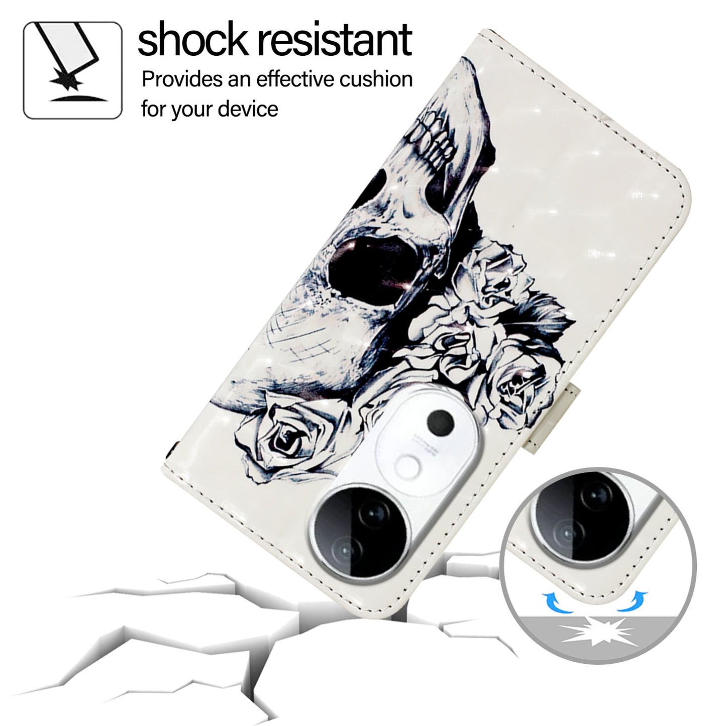 vivo S19 Leather Flip Phone Case with 3D Painted Design, Card Holder, Wallet & Stand Function - Durable Protection & Easy Access