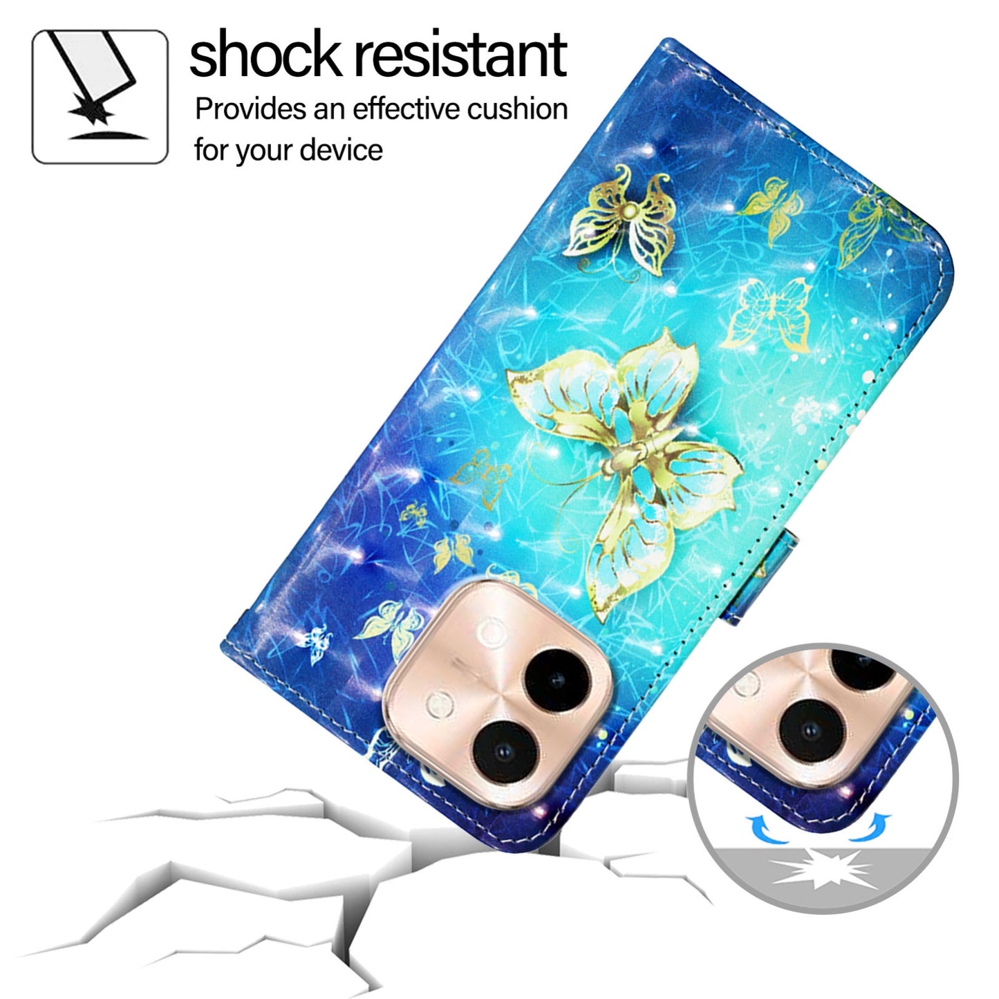 For vivo Y28 4G Leather Flip Phone Case with 3D Painted Design, Card Holder, Wallet & Stand Function - Durable Protection & Easy Access