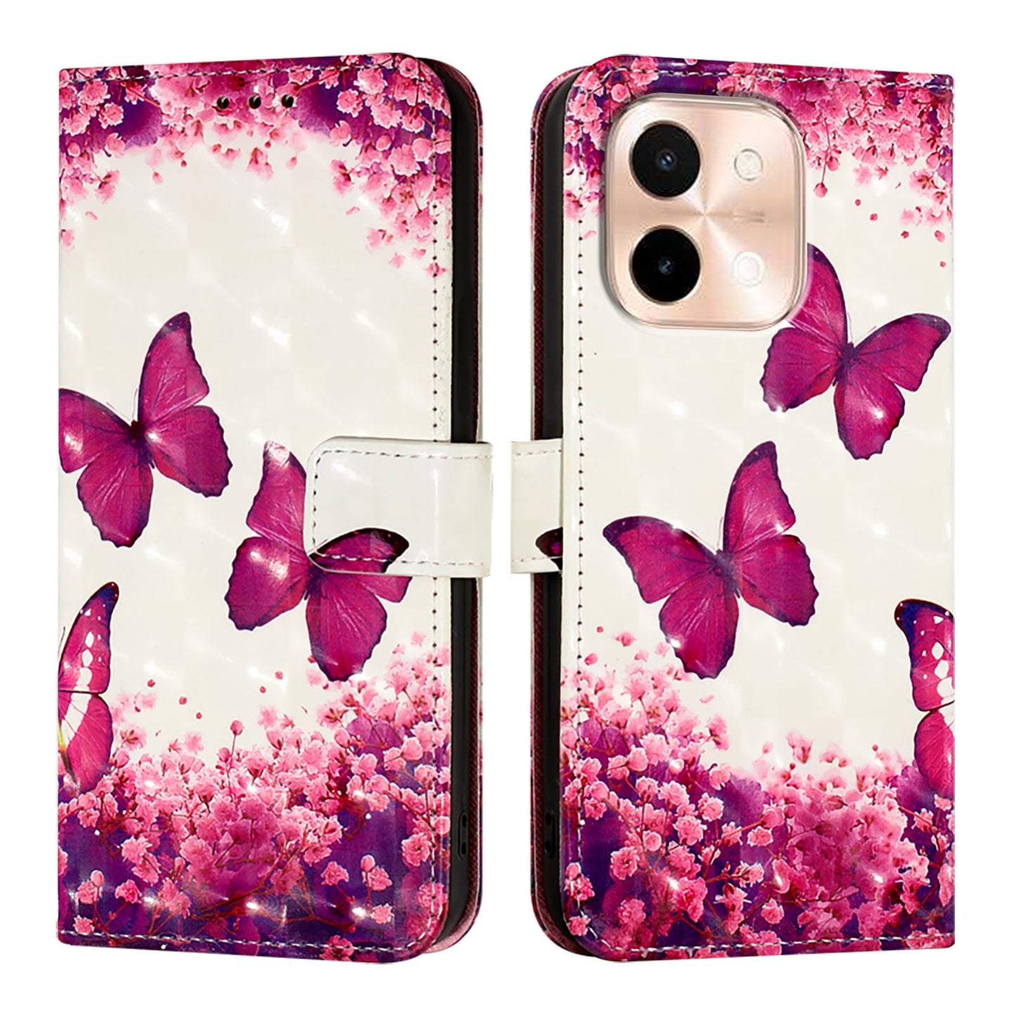 For vivo Y28 4G Leather Flip Phone Case with 3D Painted Design, Card Holder, Wallet & Stand Function - Durable Protection & Easy Access