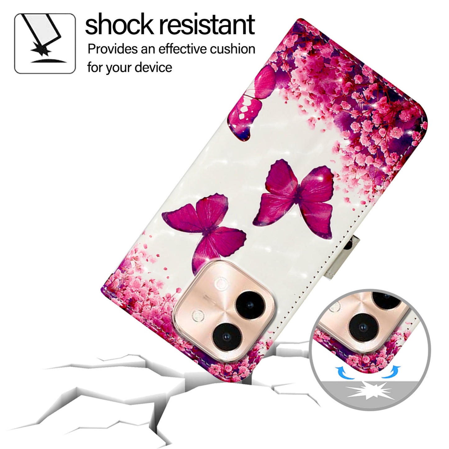 For vivo Y28 4G Leather Flip Phone Case with 3D Painted Design, Card Holder, Wallet & Stand Function - Durable Protection & Easy Access