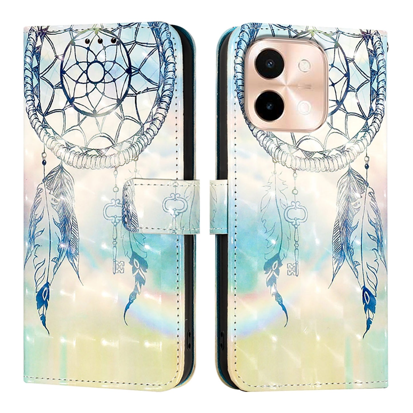 For vivo Y28 4G Leather Flip Phone Case with 3D Painted Design, Card Holder, Wallet & Stand Function - Durable Protection & Easy Access