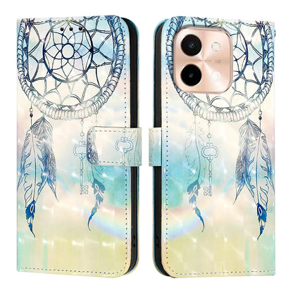 For vivo Y28 4G Leather Flip Phone Case with 3D Painted Design, Card Holder, Wallet & Stand Function - Durable Protection & Easy Access