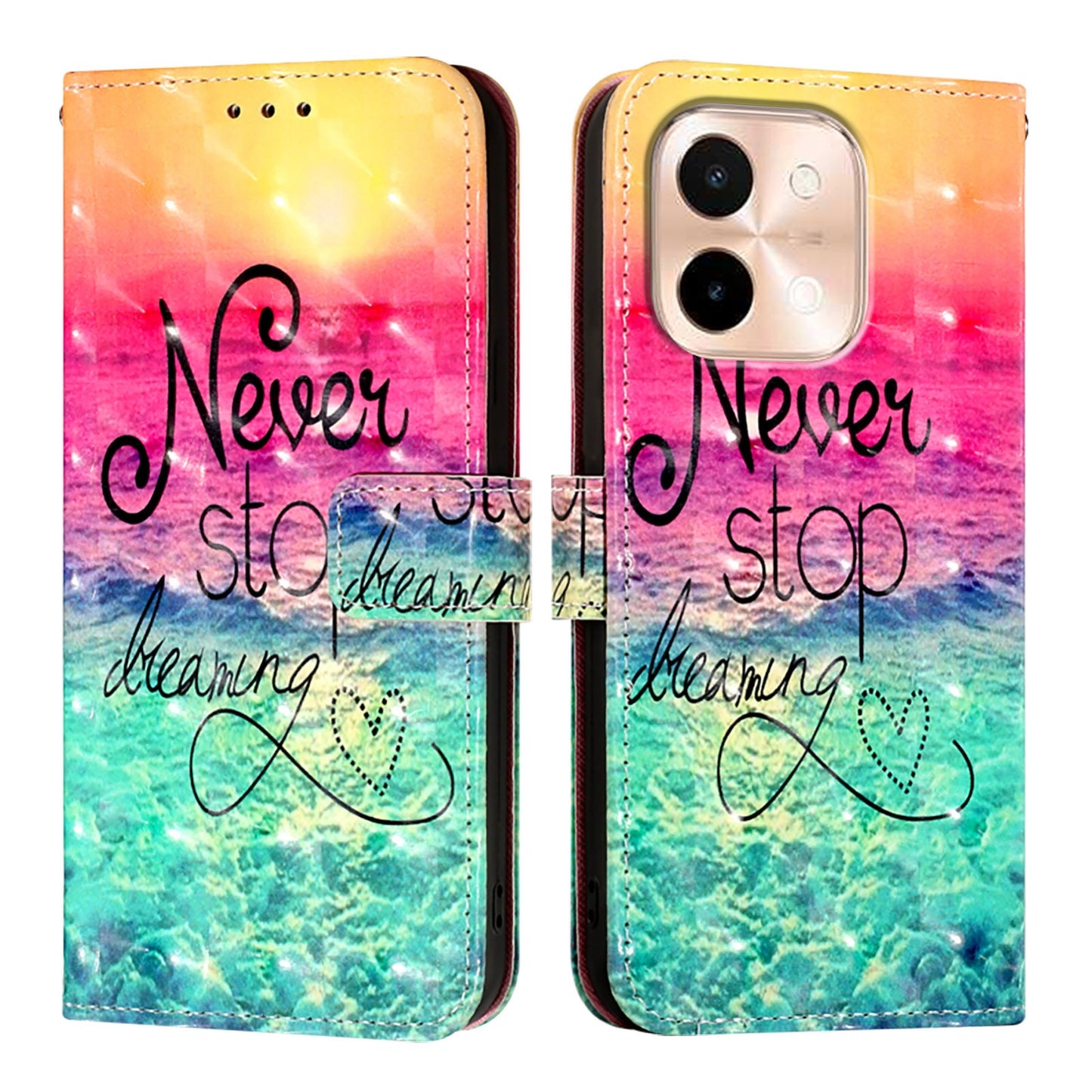 For vivo Y28 4G Leather Flip Phone Case with 3D Painted Design, Card Holder, Wallet & Stand Function - Durable Protection & Easy Access