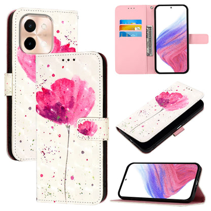 For vivo Y28 4G Leather Flip Phone Case with 3D Painted Design, Card Holder, Wallet & Stand Function - Durable Protection & Easy Access