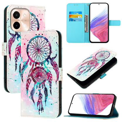For vivo Y28 4G Leather Flip Phone Case with 3D Painted Design, Card Holder, Wallet & Stand Function - Durable Protection & Easy Access