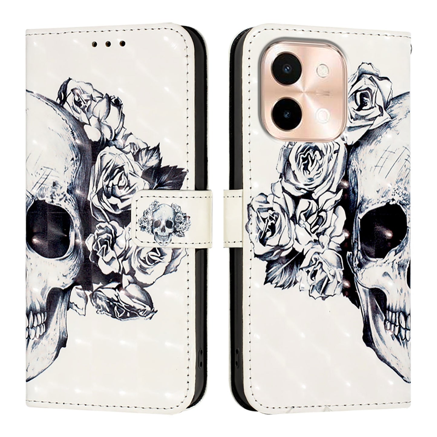 For vivo Y28 4G Leather Flip Phone Case with 3D Painted Design, Card Holder, Wallet & Stand Function - Durable Protection & Easy Access
