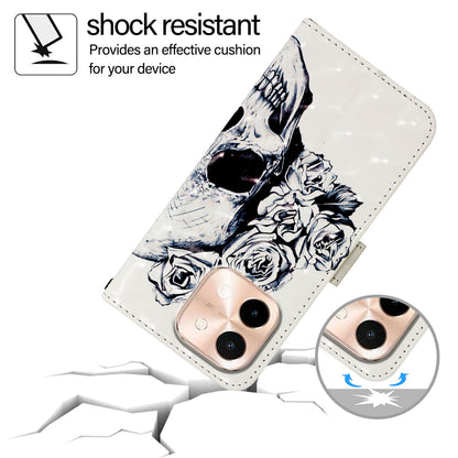 For vivo Y28 4G Leather Flip Phone Case with 3D Painted Design, Card Holder, Wallet & Stand Function - Durable Protection & Easy Access