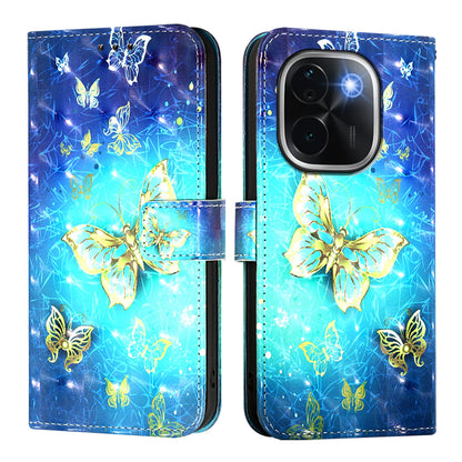 vivo iQOO Z9s Pro 5G India Leather Flip Phone Case with 3D Painted Design, Card Holder, Wallet & Stand Function - Durable Protection & Easy Access