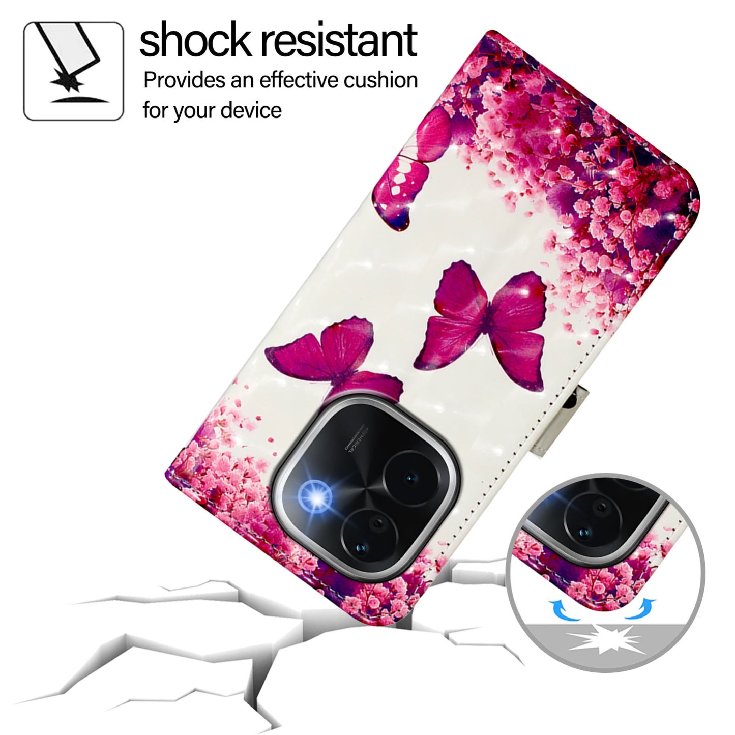 vivo iQOO Z9s Pro 5G India Leather Flip Phone Case with 3D Painted Design, Card Holder, Wallet & Stand Function - Durable Protection & Easy Access