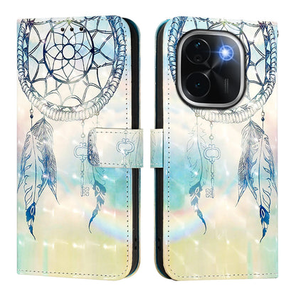 vivo iQOO Z9s Pro 5G India Leather Flip Phone Case with 3D Painted Design, Card Holder, Wallet & Stand Function - Durable Protection & Easy Access