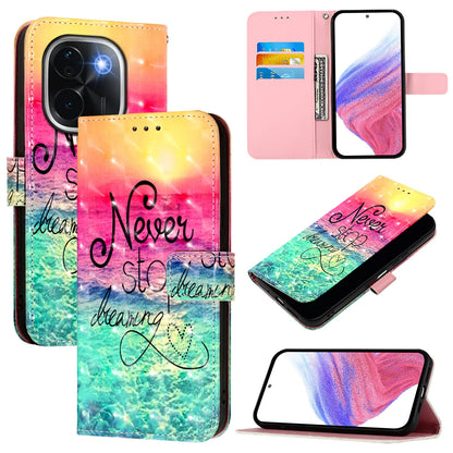 vivo iQOO Z9s Pro 5G India Leather Flip Phone Case with 3D Painted Design, Card Holder, Wallet & Stand Function - Durable Protection & Easy Access