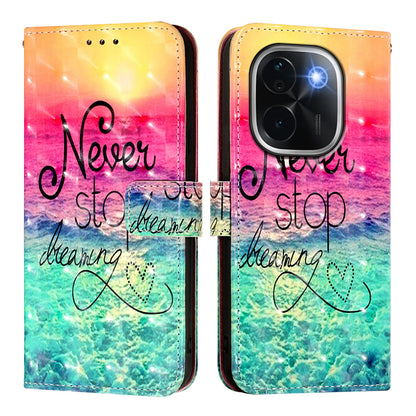 vivo iQOO Z9s Pro 5G India Leather Flip Phone Case with 3D Painted Design, Card Holder, Wallet & Stand Function - Durable Protection & Easy Access