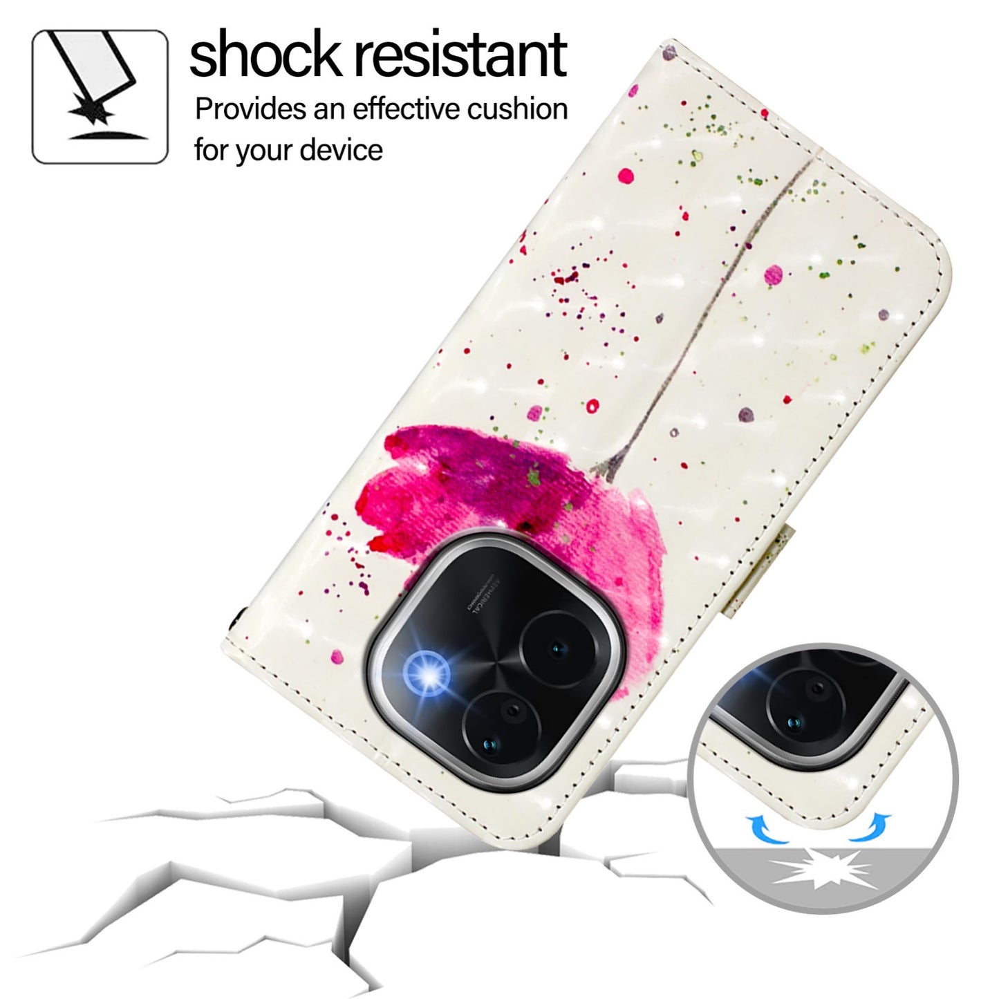 vivo iQOO Z9s Pro 5G India Leather Flip Phone Case with 3D Painted Design, Card Holder, Wallet & Stand Function - Durable Protection & Easy Access