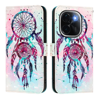 vivo iQOO Z9s Pro 5G India Leather Flip Phone Case with 3D Painted Design, Card Holder, Wallet & Stand Function - Durable Protection & Easy Access