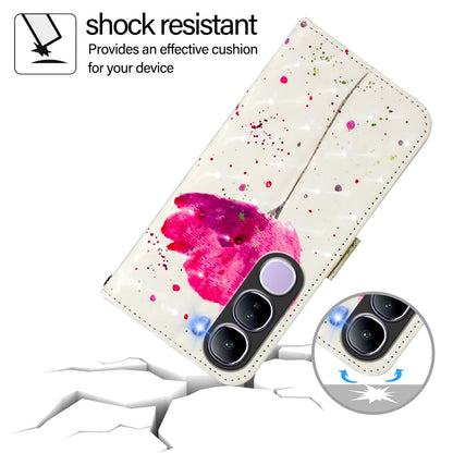 vivo V40 Lite 5G IDN Leather Flip Phone Case with 3D Painted Design, Card Holder, Wallet & Stand Function - Durable Protection & Easy Access