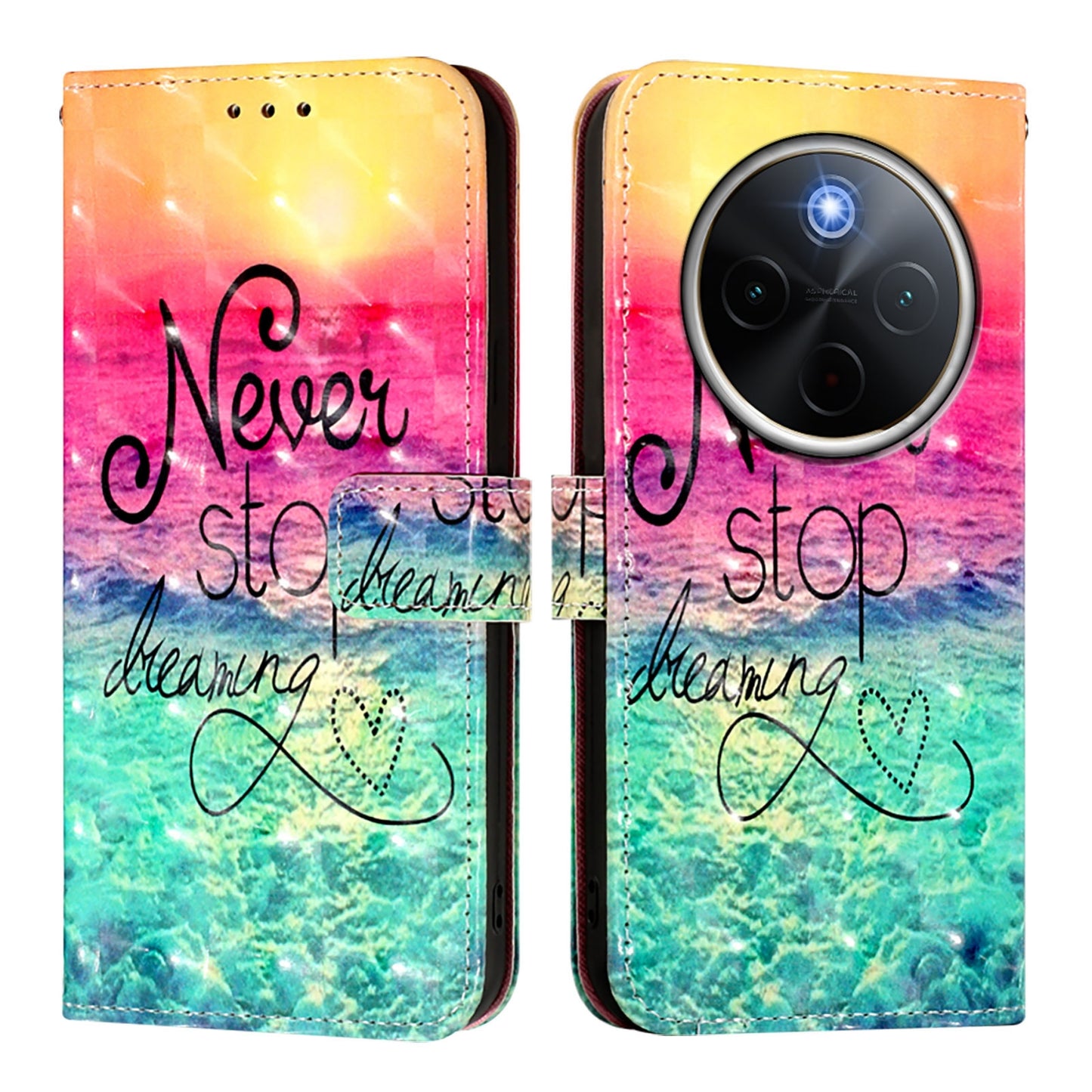 For vivo Y300 Pro Leather Flip Phone Case with 3D Painted Design, Card Holder, Wallet & Stand Function - Durable Protection & Easy Access
