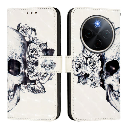For vivo Y300 Pro Leather Flip Phone Case with 3D Painted Design, Card Holder, Wallet & Stand Function - Durable Protection & Easy Access