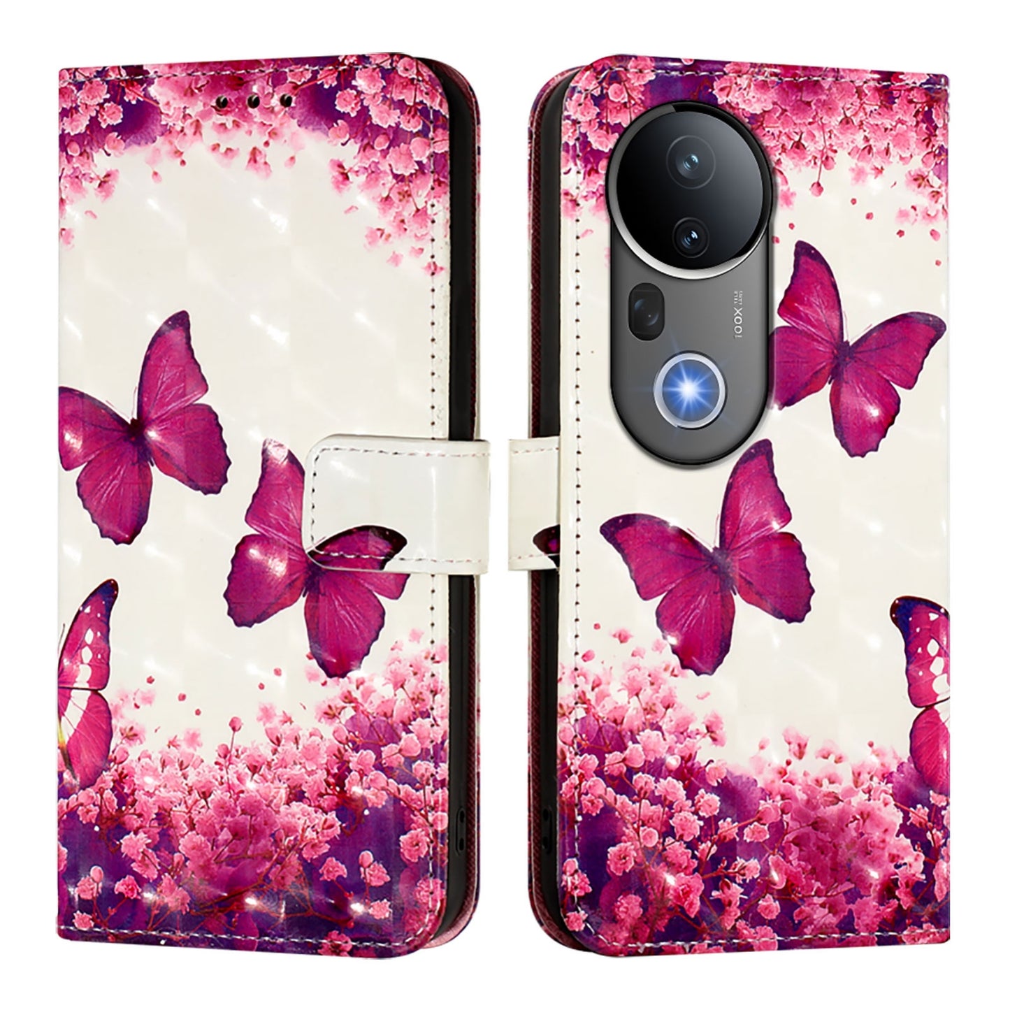 vivo S20 Pro Leather Flip Phone Case with 3D Painted Design, Card Holder, Wallet & Stand Function - Durable Protection & Easy Access