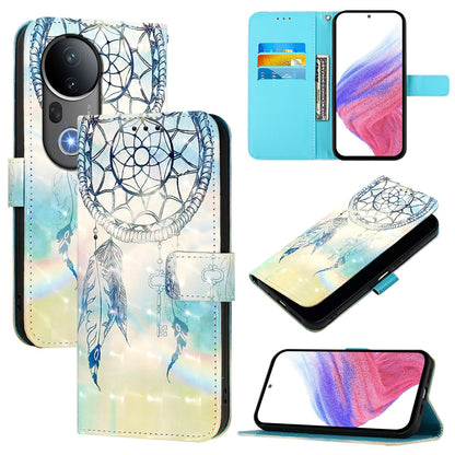 vivo S20 Pro Leather Flip Phone Case with 3D Painted Design, Card Holder, Wallet & Stand Function - Durable Protection & Easy Access