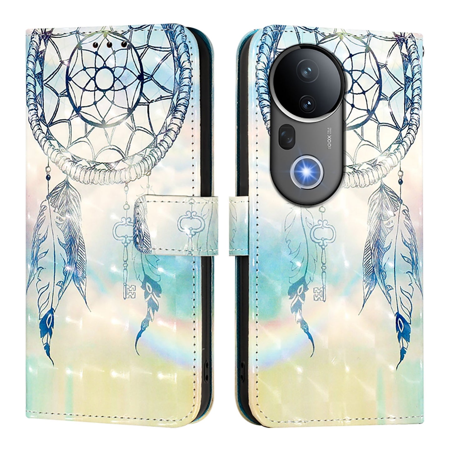 vivo S20 Pro Leather Flip Phone Case with 3D Painted Design, Card Holder, Wallet & Stand Function - Durable Protection & Easy Access