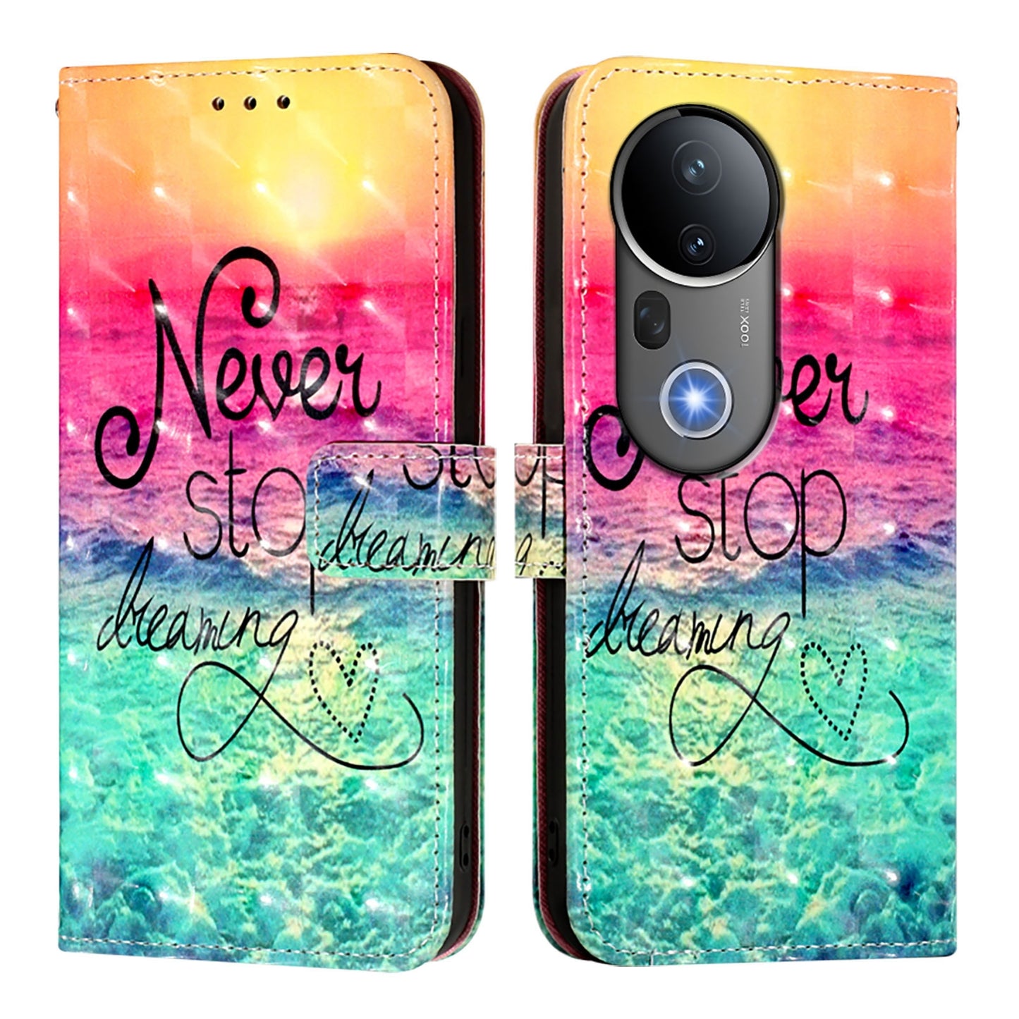 vivo S20 Pro Leather Flip Phone Case with 3D Painted Design, Card Holder, Wallet & Stand Function - Durable Protection & Easy Access