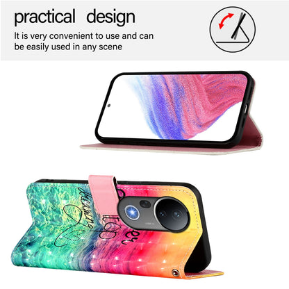 vivo S20 Pro Leather Flip Phone Case with 3D Painted Design, Card Holder, Wallet & Stand Function - Durable Protection & Easy Access