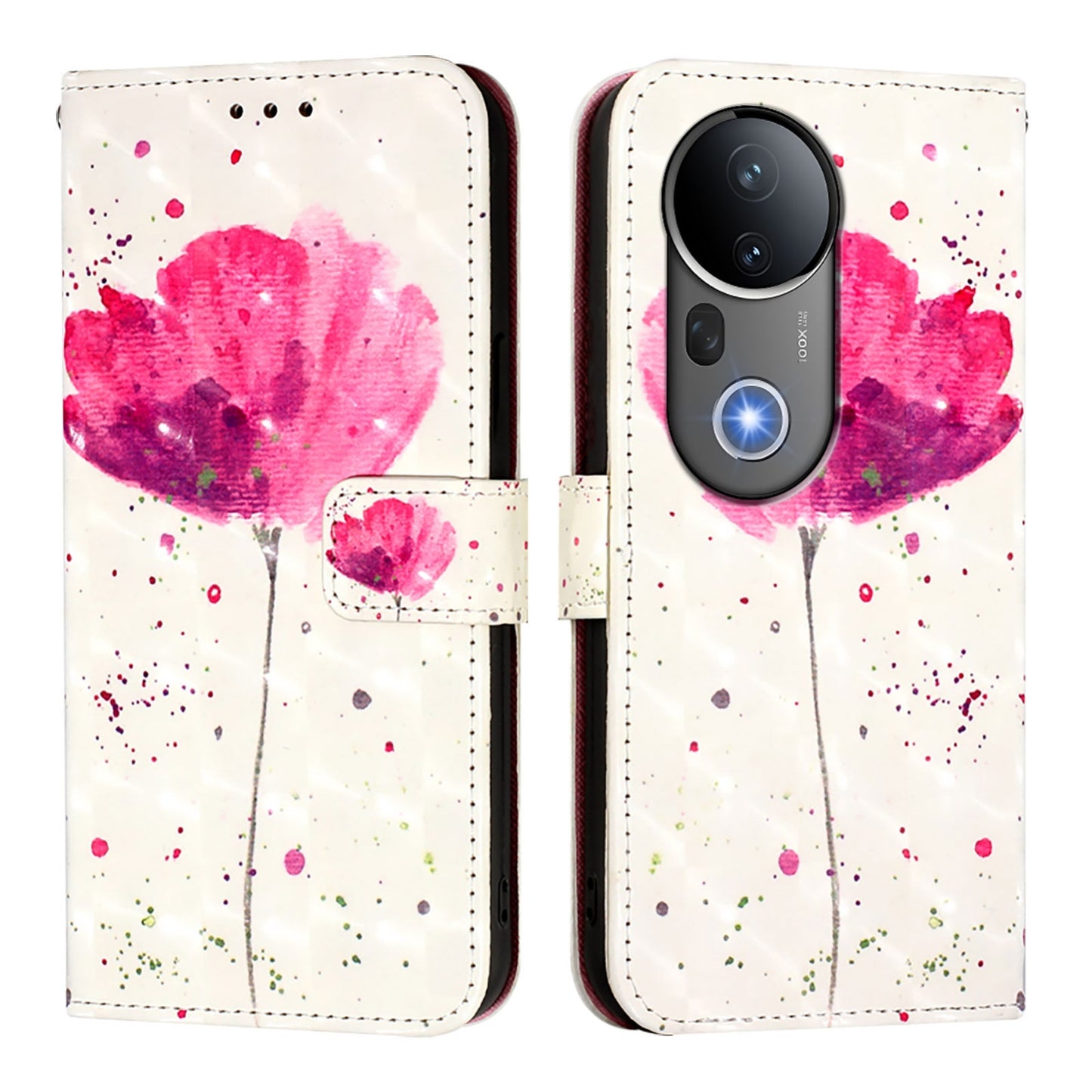 vivo S20 Pro Leather Flip Phone Case with 3D Painted Design, Card Holder, Wallet & Stand Function - Durable Protection & Easy Access