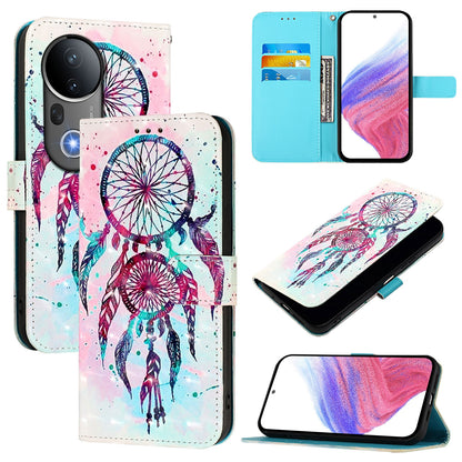 vivo S20 Pro Leather Flip Phone Case with 3D Painted Design, Card Holder, Wallet & Stand Function - Durable Protection & Easy Access