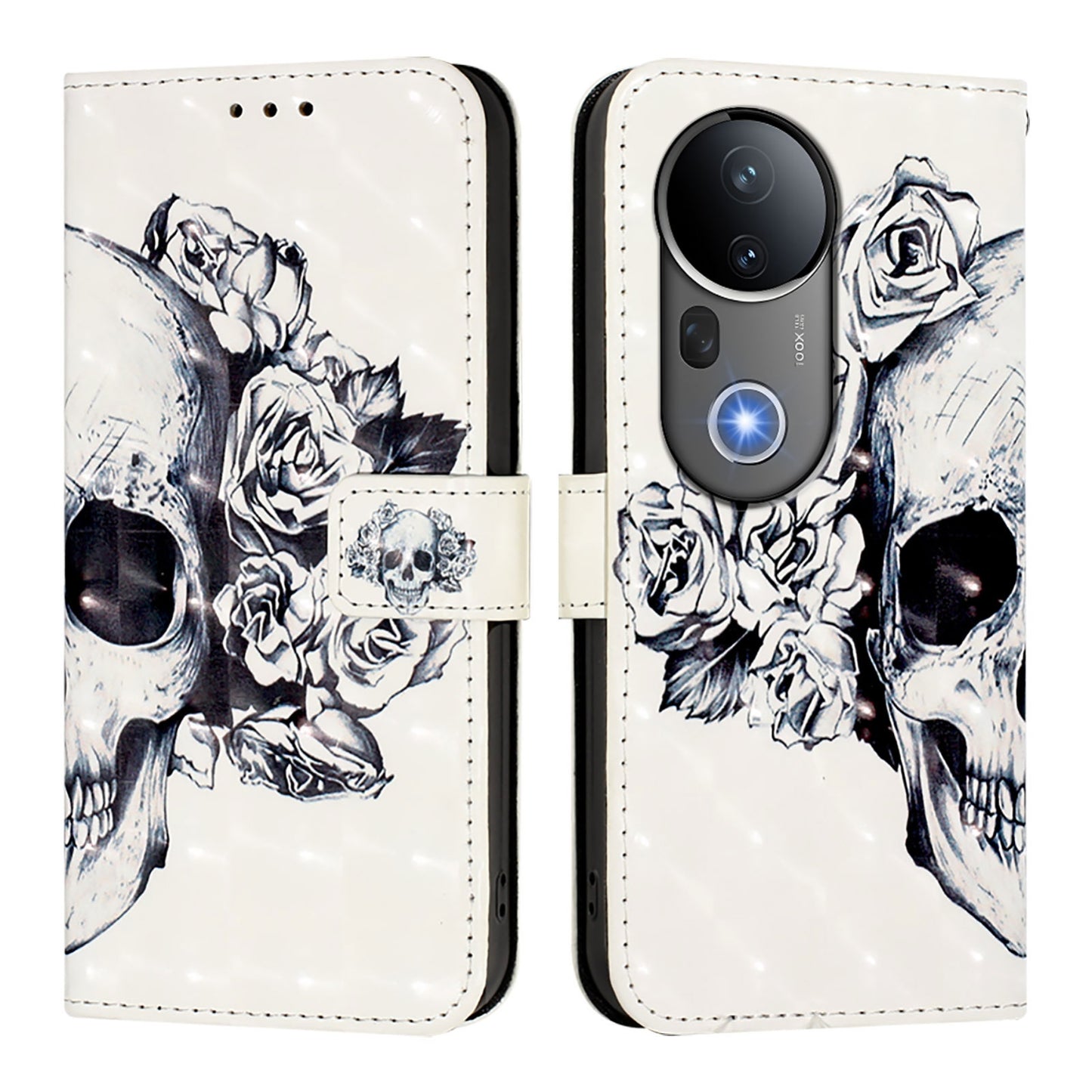 vivo S20 Pro Leather Flip Phone Case with 3D Painted Design, Card Holder, Wallet & Stand Function - Durable Protection & Easy Access