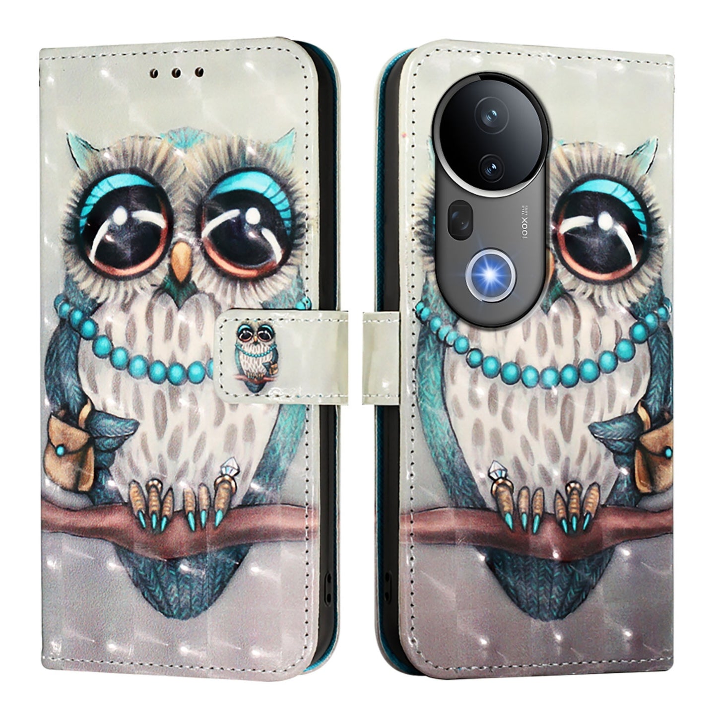 vivo S20 Pro Leather Flip Phone Case with 3D Painted Design, Card Holder, Wallet & Stand Function - Durable Protection & Easy Access