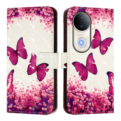 vivo S20 Leather Flip Phone Case with 3D Painted Design, Card Holder, Wallet & Stand Function - Durable Protection & Easy Access