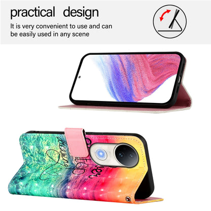 vivo S20 Leather Flip Phone Case with 3D Painted Design, Card Holder, Wallet & Stand Function - Durable Protection & Easy Access