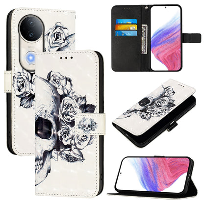 vivo S20 Leather Flip Phone Case with 3D Painted Design, Card Holder, Wallet & Stand Function - Durable Protection & Easy Access