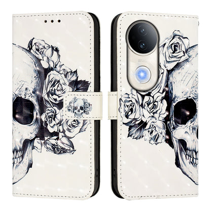 vivo S20 Leather Flip Phone Case with 3D Painted Design, Card Holder, Wallet & Stand Function - Durable Protection & Easy Access