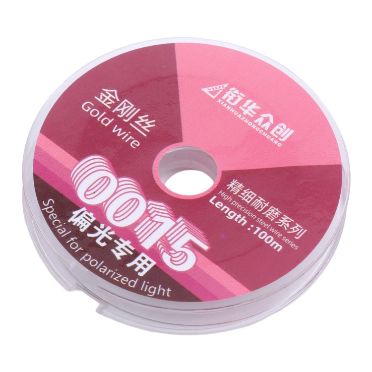 0.015mm Diamond Wire for LCD Filter Polarizing Film Separation - 100m Cutting Tool