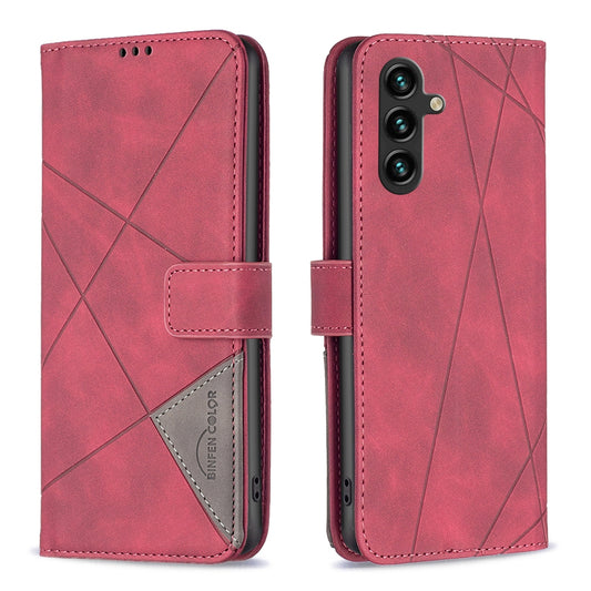 Samsung Galaxy A16 5G Rhombus Texture Leather Phone Case with Magnetic Buckle and Card Holder