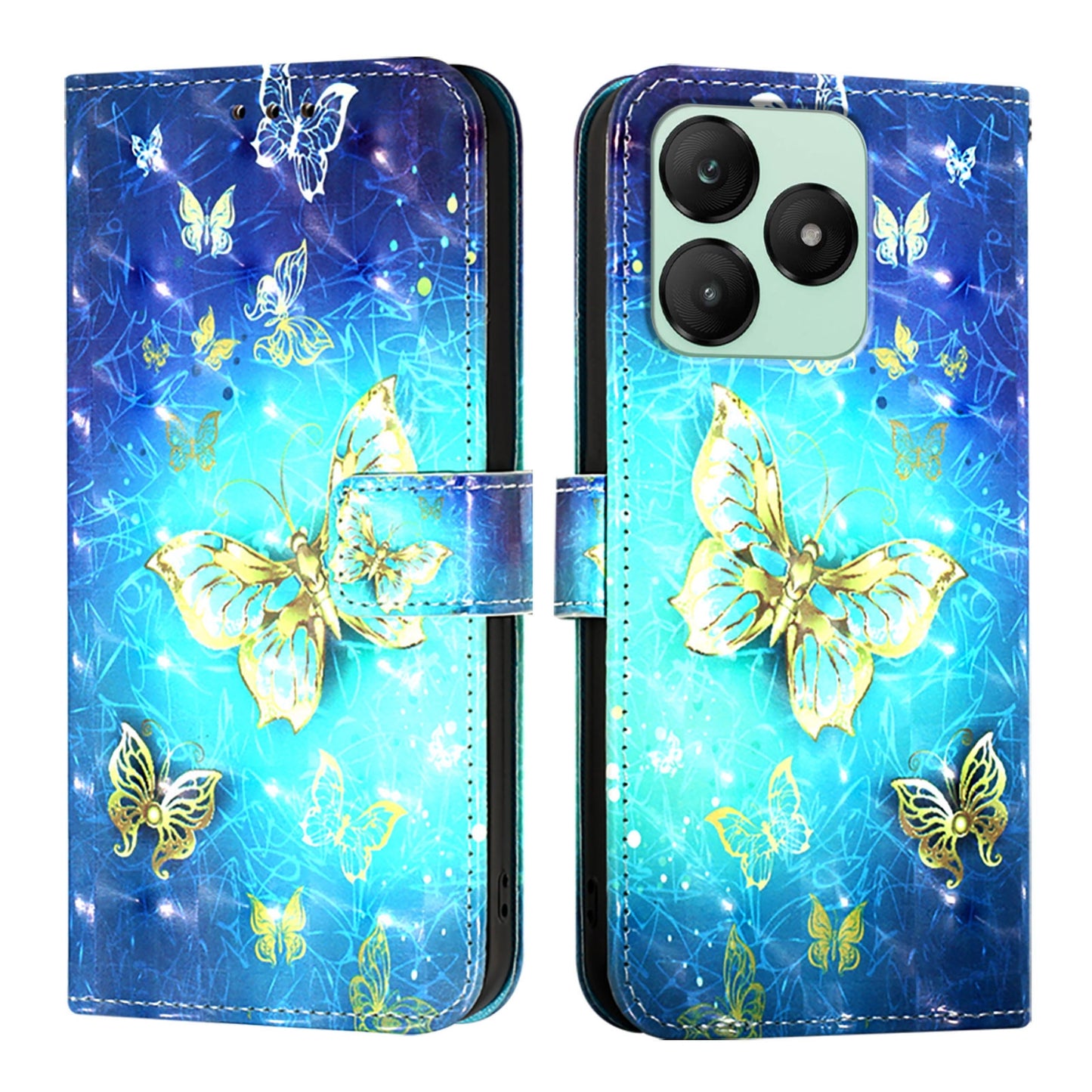 For Wiko T20 Leather Flip Phone Case with 3D Painted Design, Card Holder, Wallet & Stand Function - Durable Protection & Easy Access