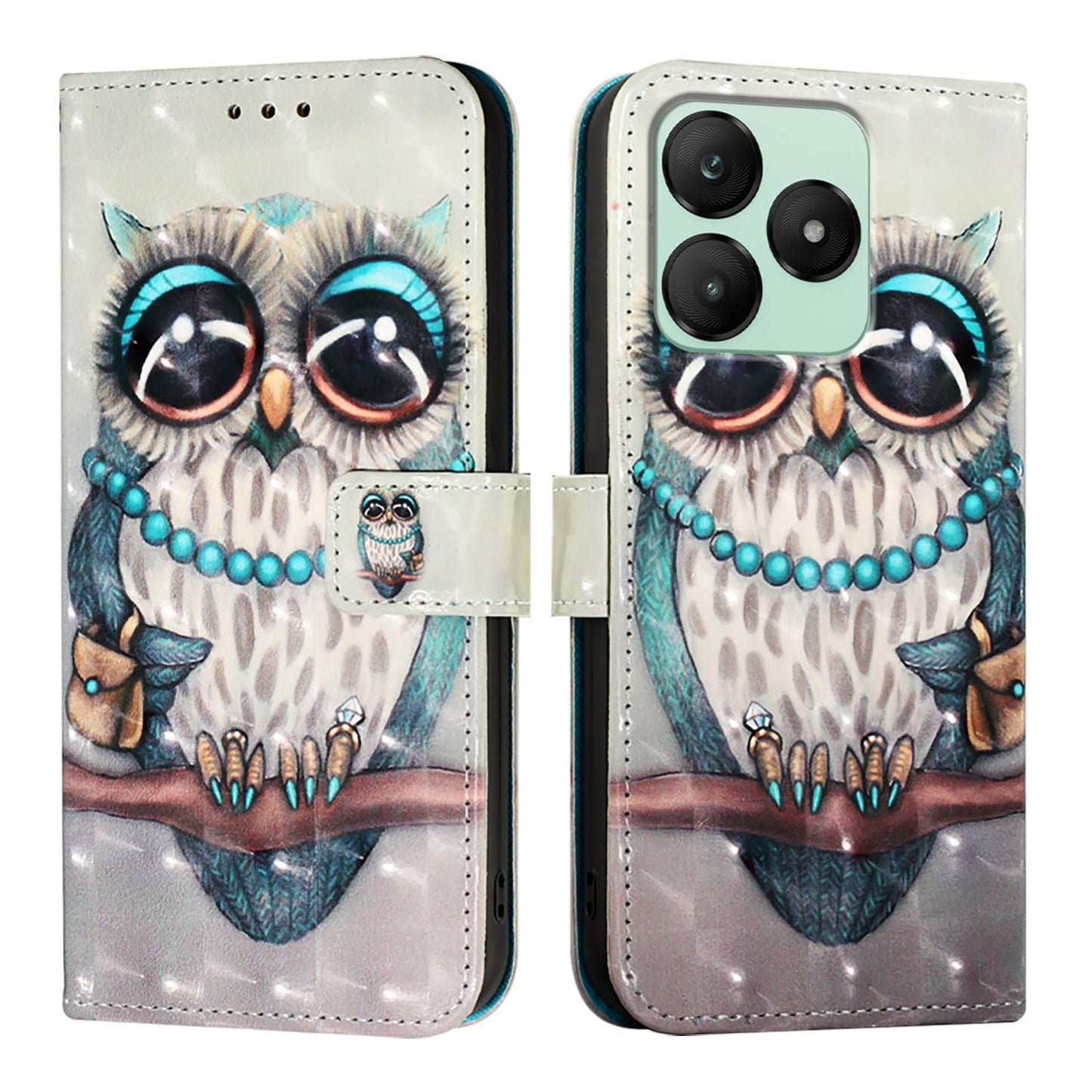 For Wiko T20 Leather Flip Phone Case with 3D Painted Design, Card Holder, Wallet & Stand Function - Durable Protection & Easy Access