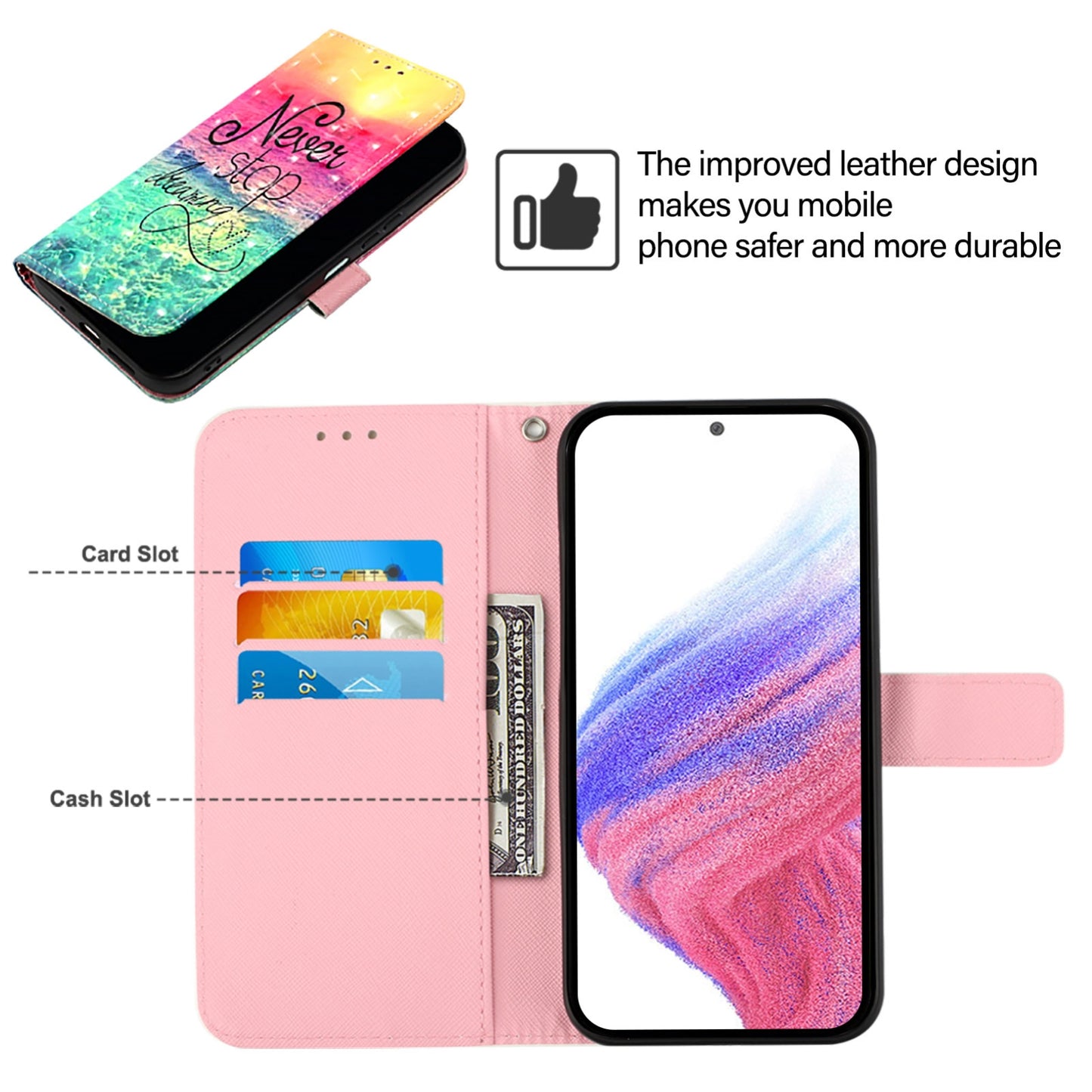 For Wiko T20 Leather Flip Phone Case with 3D Painted Design, Card Holder, Wallet & Stand Function - Durable Protection & Easy Access