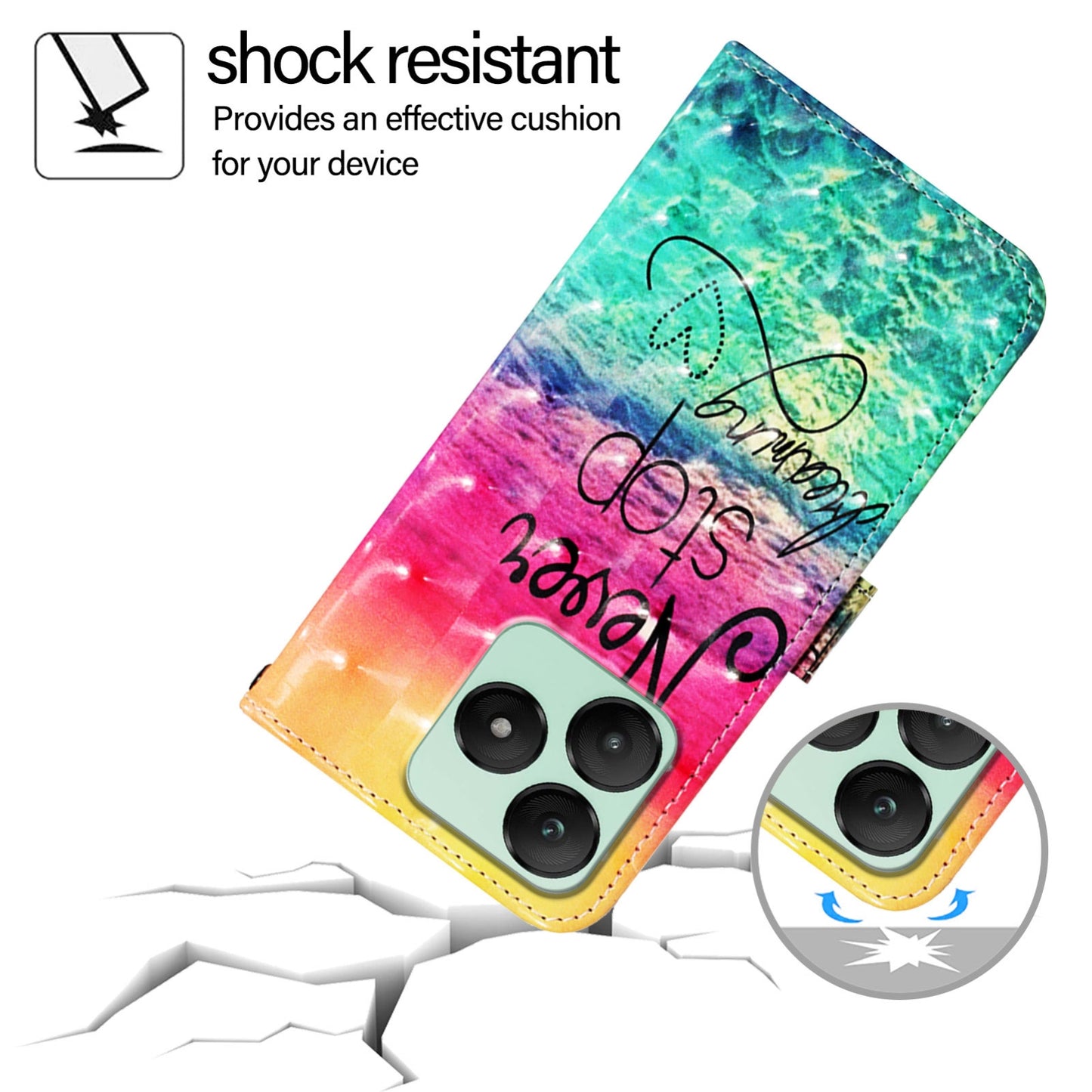 For Wiko T20 Leather Flip Phone Case with 3D Painted Design, Card Holder, Wallet & Stand Function - Durable Protection & Easy Access