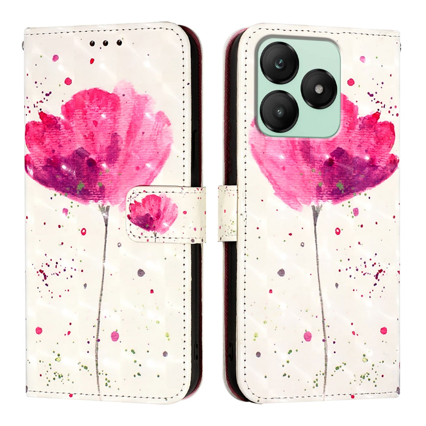 For Wiko T20 Leather Flip Phone Case with 3D Painted Design, Card Holder, Wallet & Stand Function - Durable Protection & Easy Access