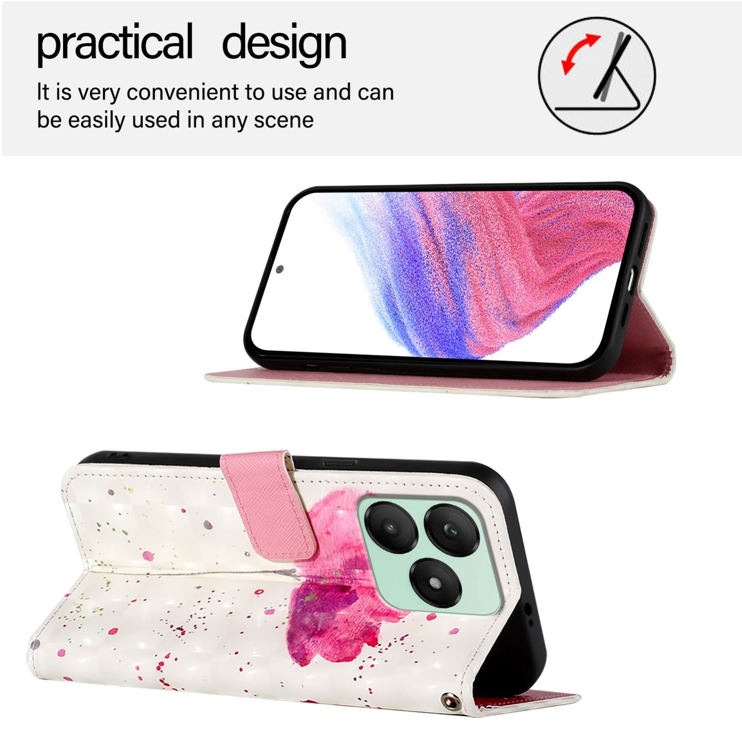 For Wiko T20 Leather Flip Phone Case with 3D Painted Design, Card Holder, Wallet & Stand Function - Durable Protection & Easy Access