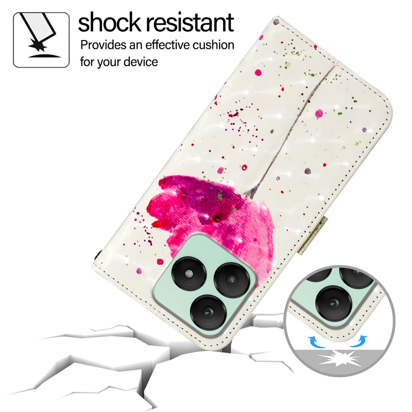 For Wiko T20 Leather Flip Phone Case with 3D Painted Design, Card Holder, Wallet & Stand Function - Durable Protection & Easy Access