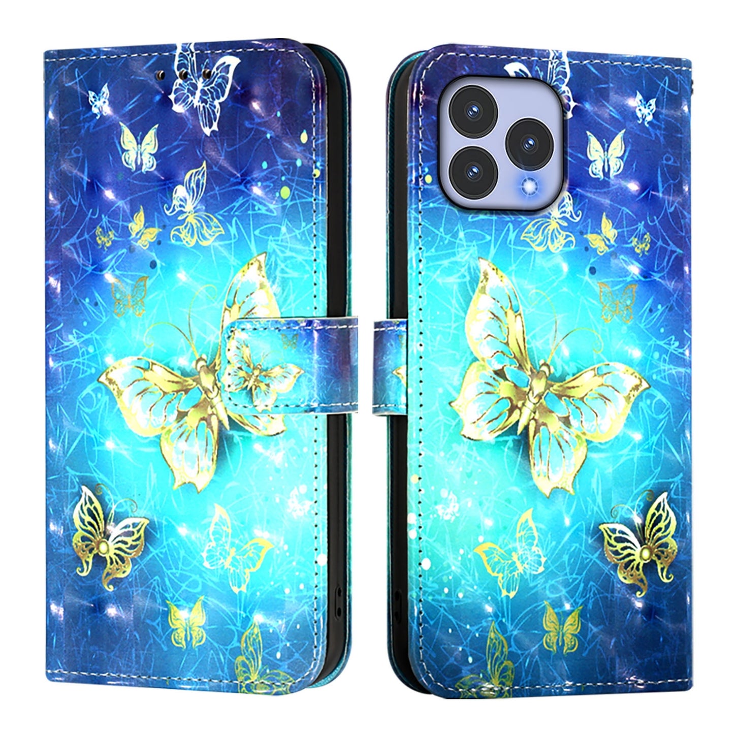For Wiko T60 Leather Flip Phone Case with 3D Painted Design, Card Holder, Wallet & Stand Function - Durable Protection & Easy Access
