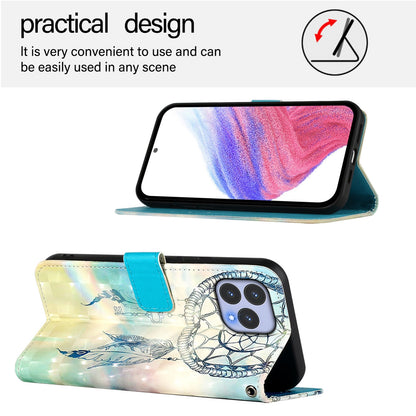For Wiko T60 Leather Flip Phone Case with 3D Painted Design, Card Holder, Wallet & Stand Function - Durable Protection & Easy Access